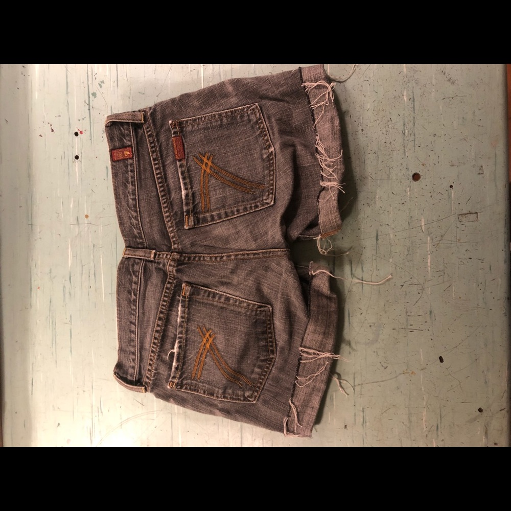 7 for all mankind cutoff shorts